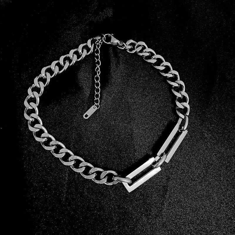 Koaem cuban link chain Necklace Hip-Hop Gold Silver Color Chunky Choker Necklaces Asymmetric Splice Jewelry Party