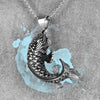 Koi Fish Animal Mens Long Necklaces Pendants Chain Punk Hip Hop for Boy Male Stainless Steel Jewelry Creativity Gift