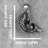 Koi Fish Animal Mens Long Necklaces Pendants Chain Punk Hip Hop for Boy Male Stainless Steel Jewelry Creativity Gift