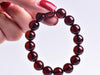 Fine Jewelry 100% Natural Wine Red Garnet Women Best Gift Beads Link Chain Bracelet 10MM