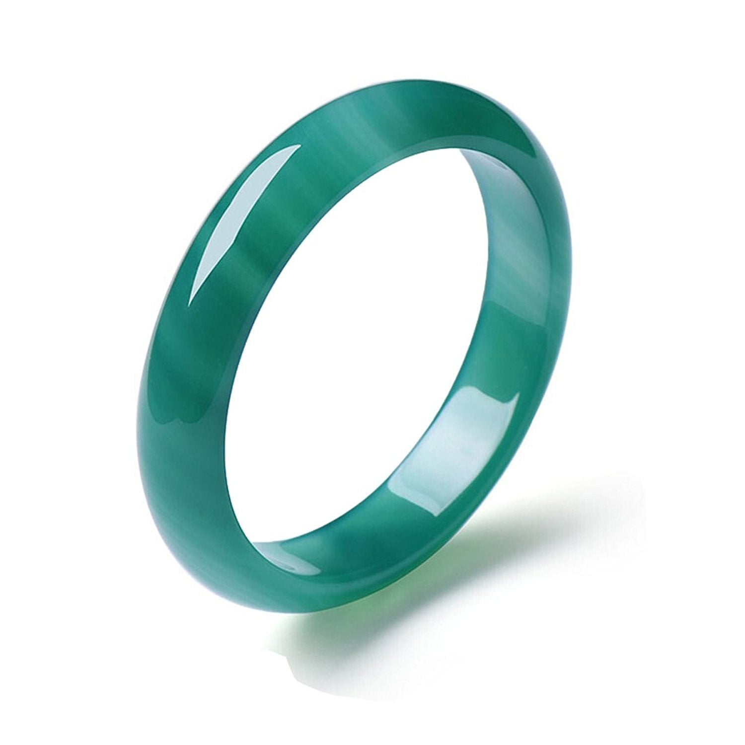 Fine Jewelry 100% Pure Natural Elegant Fashion Natural Green Agate Bracelet Bangle Hand Catenary