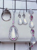Fine Jewelry 925 Silver Inlaid Natural Red Jade Gemstone Pendant Necklace Ring Bracelet Earring Set Gifts