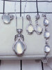 Fine Jewelry 925 Silver Inlaid Natural Red Jade Gemstone Pendant Necklace Ring Bracelet Earring Set Gifts