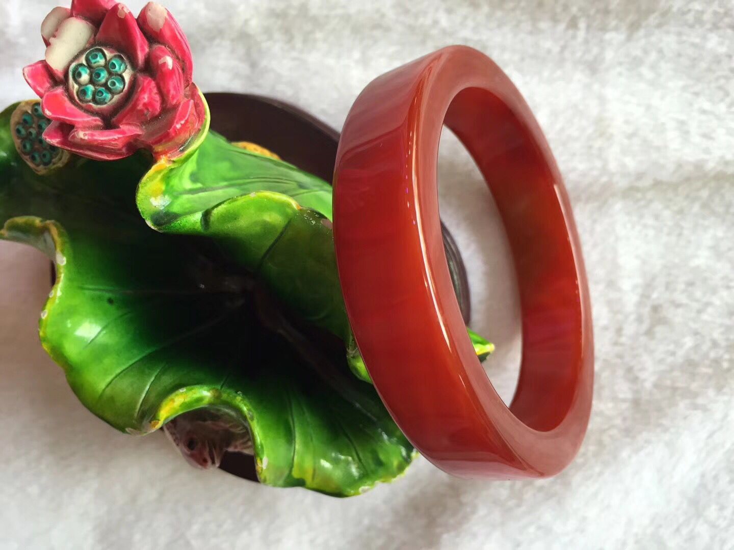 Fine Jewelry Beautiful Fashion 100%Natural Primary Red Agate Chalcedony Jade Bracelet 56-62mm