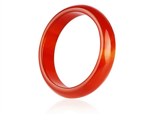 Fine Jewelry Beautiful Fashion 100% Natural Primary Red Agate Chalcedony Jade Bracelet