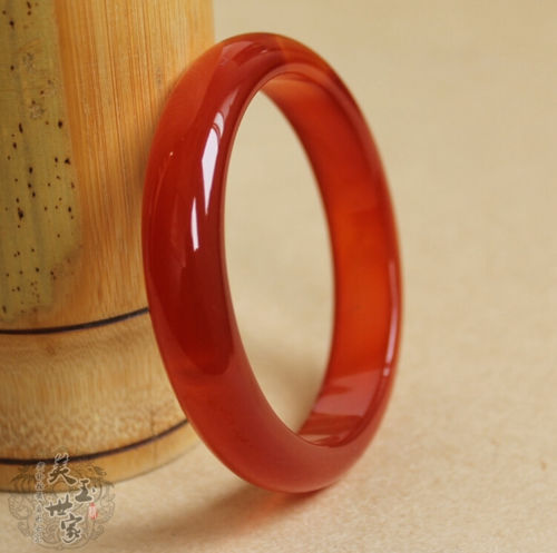 Fine Jewelry Beautiful Fashion 100%Natural Primary Red Agate Chalcedony Jade Bracelet