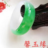 Fine Jewelry China Natural Beautiful White and Green Jade Bangle Bracelet