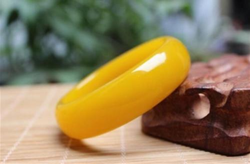 Fine Jewelry Chinese 100% Natural Yellow JADE Jadeite Bead Beads Bangle Bracelet