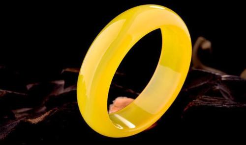 Fine Jewelry Chinese 100% Natural Yellow JADE Jadeite Bead Beads Bangle Bracelet
