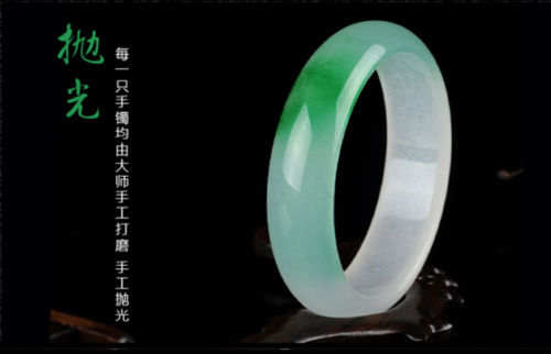 Fine Jewelry Chinese Natural Beautiful Emerald Green Nephrite Jade Bangle Bracelet