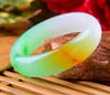 Fine Jewelry Chinese Natural Beautiful Emerald Green Nephrite Jade Bangle Bracelet