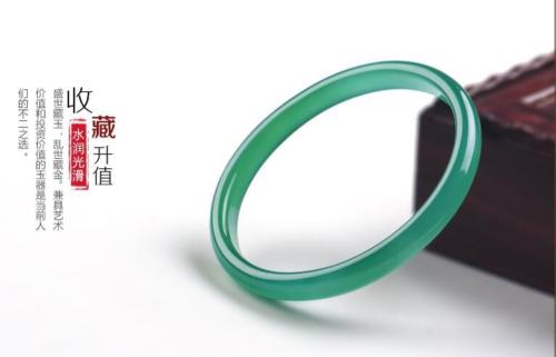 Fine Jewelry Chinese Natural Beautiful Green Agate Jade Bangle Bracelet Handmade 56-62mm