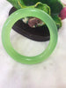 Fine Jewelry Chinese Natural Beautiful Green Agate Jade Bangle Bracelet Handmade