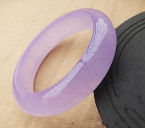 Fine Jewelry Chinese Natural Beautiful Light Purple Jade Bangle Bracelet Handmade