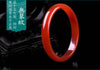 Fine Jewelry Chinese Natural Red Agate Chalcedony Ice Jade Bangle Bracelet