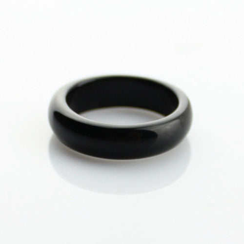 Fine Jewelry Details about About China Natural Black Agate Chalcedony Couple Rings