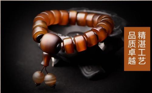 Fine Jewelry Fashion Hand-knitted Natural Agate Chalcedony Beads Elastic Bracelets Bracelets