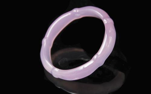 Fine Jewelry Fashion Pretty 100% Natural Primary Pink Agate Bamboo Shape Bracelet