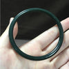 Fine Jewelry NATURE GRADE A BEAUTIFUL DARK GREEN HeTian JADE BRACELET BANGLE