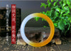 Fine Jewelry Natural Beautiful Emerald Yellow White Nephrite Jade Bangle Bracelet