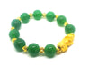 Fine Jewelry Natural Emerald Jade Bead 999 Thousand Gold Beads Bracelet