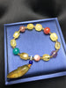 Fine Jewelry Natural Honey Wax Pendant with Natural Purple Mica Amazon Stone Lapis Lazuli Bracelet