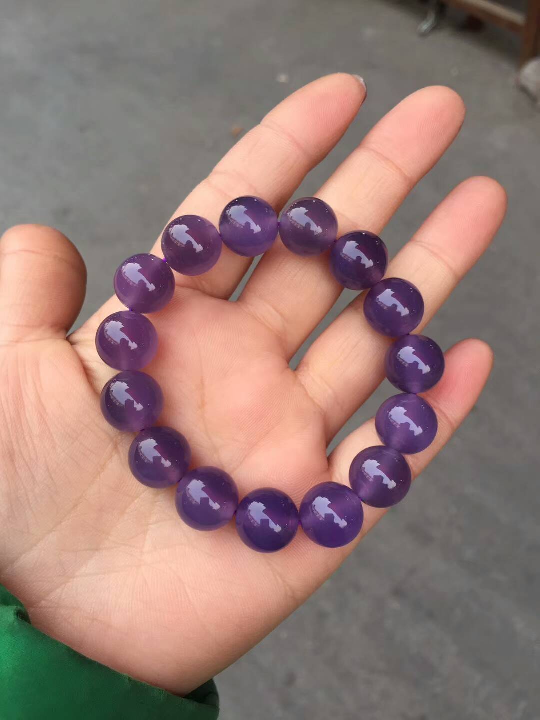 Fine Jewelry Natural Purple Chalcedony Bracelet Fashion Temperament Gems Accessories Gifts