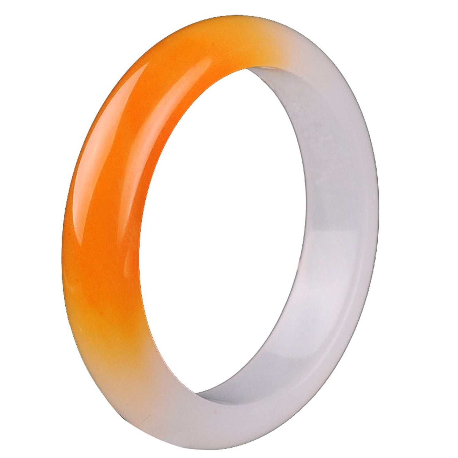 Fine Jewelry Pure Natural Agate Double Color Jade Girl Bracelet Bangle Hand Catenary Elegant Generous