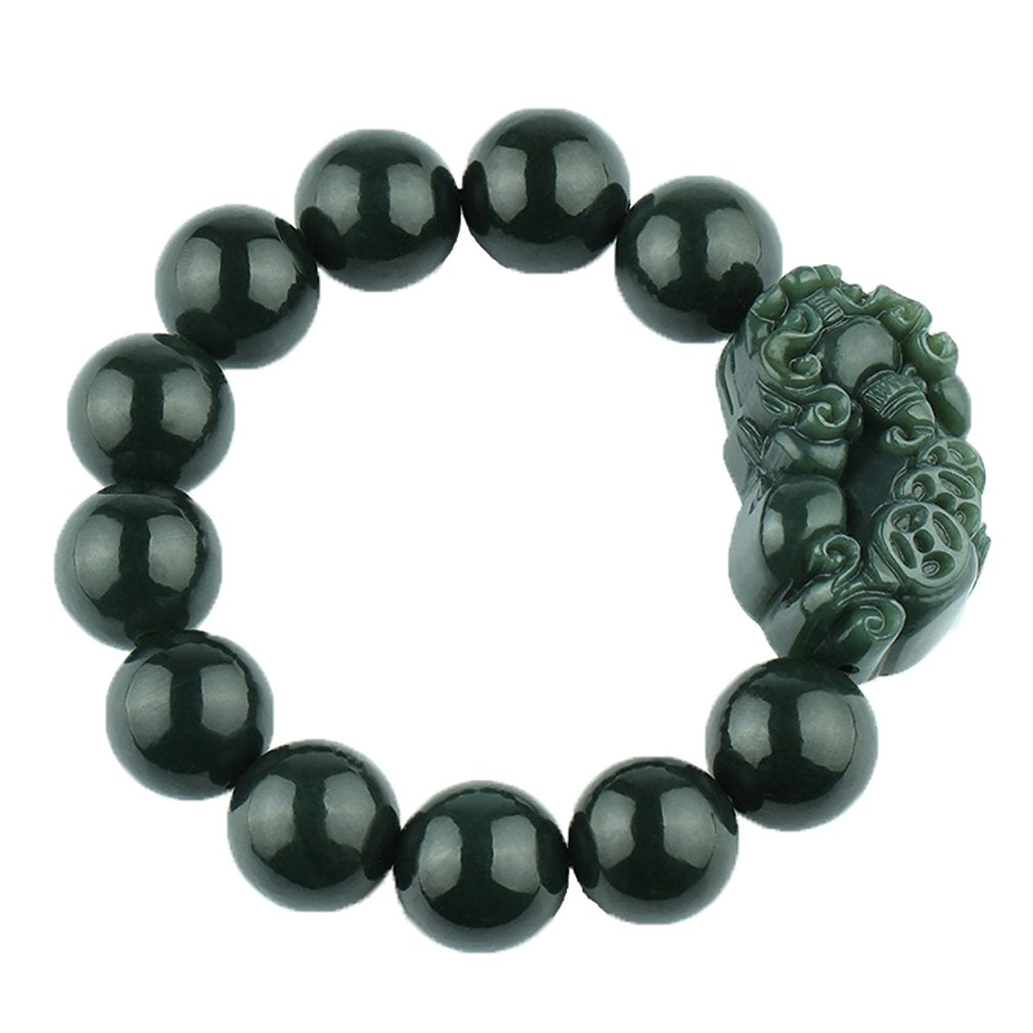 Fine Jewelry Superb Process Natural Jade Men Safe and Evil Spirits Brave Troops Bracelet Bracelet