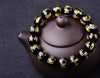 Fine Jewelry Tibet 12 Mm Natural Black Obsidian Hand Grinding Beads Bracelet, The Best Gift