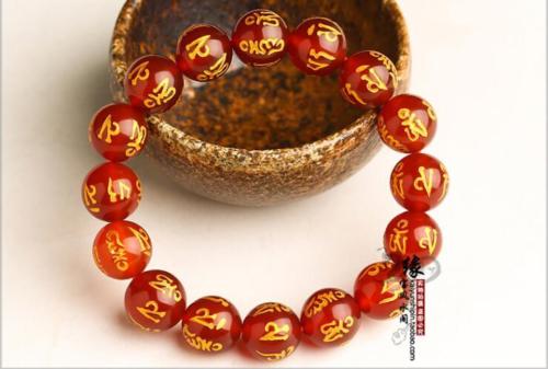 Fine Jewelry Tibet 12 Mm Natural Red Chalcedony Hand Grinding Beads Bracelet, The Best Gift
