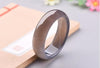 Fine Jewelry Unique Beautiful Genuine Natural Grey Agate Jade Bangle Bracelet