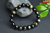 Fine Jewelry Unique Natural Gold Obsidian Gemstone Round Beads Stretch Bracelet 12mm