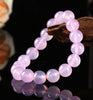 Fine Jewelry Unique beautiful pink agate bracelet chalcedony beads 10 mm elastic bracelet