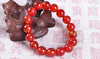 Fine Jewelry Women Stone AAA Natural Red Agate Gemstone Round Beads Stretch Bracelet 10mm