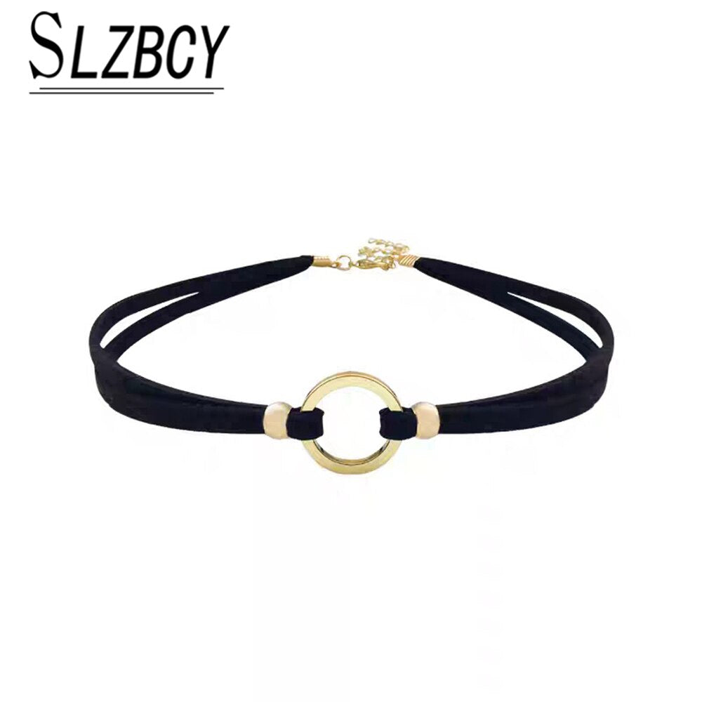 Korea Boho Flannel Charms Chian Necklace Choker for Women Girl Vintage Harajuku Collars Personality Statement Jewelry