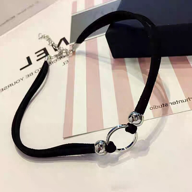 Korea Boho Flannel Charms Chian Necklace Choker for Women Girl Vintage Harajuku Collars Personality Statement Jewelry