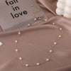 Korea Heart Beads Simple Sweet Pearl Necklace Joker Temperament Collarbone Chain Necklace Women Jewelry Accessories