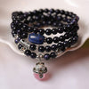 Korea Fashion Maneki Neko Natural Blue sand Bracelet Bohemia Style Thailand Buddha Buddhist Meditation Rosary Prayer Beads