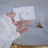 Korea Jewelry 14K Real Gold Plating AAA Zircon Flower Asymmetric Long Earrings Elegant Women's Wedding Accessories