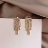 Korea Jewelry Elegant Elegant Tassel Earrings Shiny Crystal Party Earrings for women