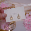 Korea Selling Jewelry Exquisite AAA Zircon 14K Real Gold plated Earrings Simple Round Small Women Earrings