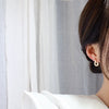 Korea Selling Jewelry Exquisite AAA Zircon 14K Real Gold plated Earrings Simple Round Small Women Earrings