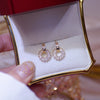 Korea Selling Jewelry Exquisite AAA Zircon 14K Real Gold plated Earrings Simple Round Small Women Earrings