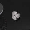 Korea Selling Jewelry  Full Zircon Leaf Petal Ring Elegant Women Wedding Party Opening Adjustable Accessories