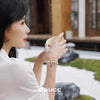 Korea Selling Jewelry Simple Zircon Ball Opal Bead Stretching Adjustable Bracelet Elegant Women's Daily Accessories