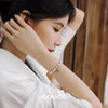 Korea Selling Jewelry Simple Zircon Ball Opal Bead Stretching Adjustable Bracelet Elegant Women's Daily Accessories