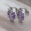 Korea Design Jewelry 14K Gold Plated  Orange Oval Zircon Round Earrings Elegant Women's Daily Work Accessories