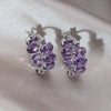 Korea Design Jewelry 14K Gold Plated  Orange Oval Zircon Round Earrings Elegant Women's Daily Work Accessories