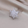 Korea Design Jewelry 14K Gold Plating  Black Zircon Flower Earrings Elegant Women's Gala Party Accessories